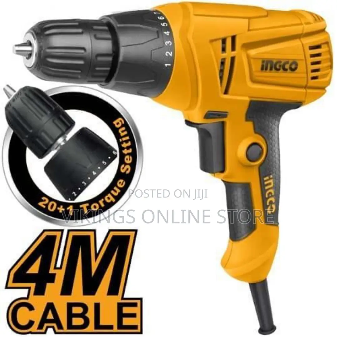 INGCO Electric Drill Voltage: 220-240v~50/60hz - Orange,