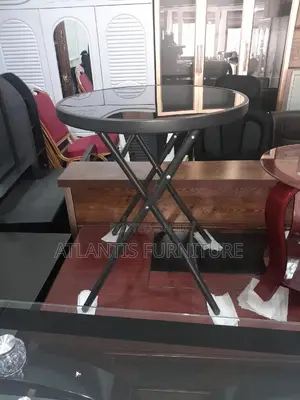 Round Foldable Glass Table