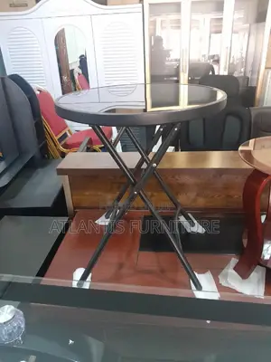 Round Foldable Glass Table