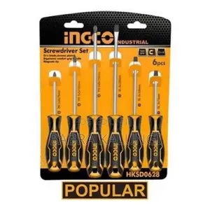 Ingco 6 PCS Screwdriver Set_ Orange/Black
