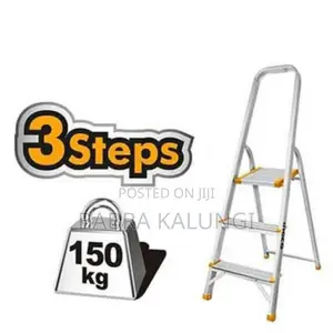 Ingco Aluminum Household Ladder 3 Step Silver