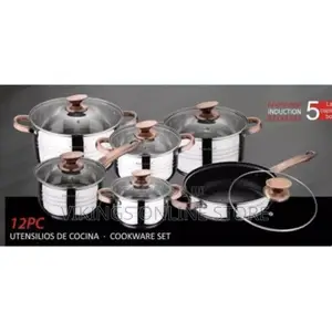 Kaisa Villa 12 Pieces Flash Heavy Stainless Steel Saucepans/