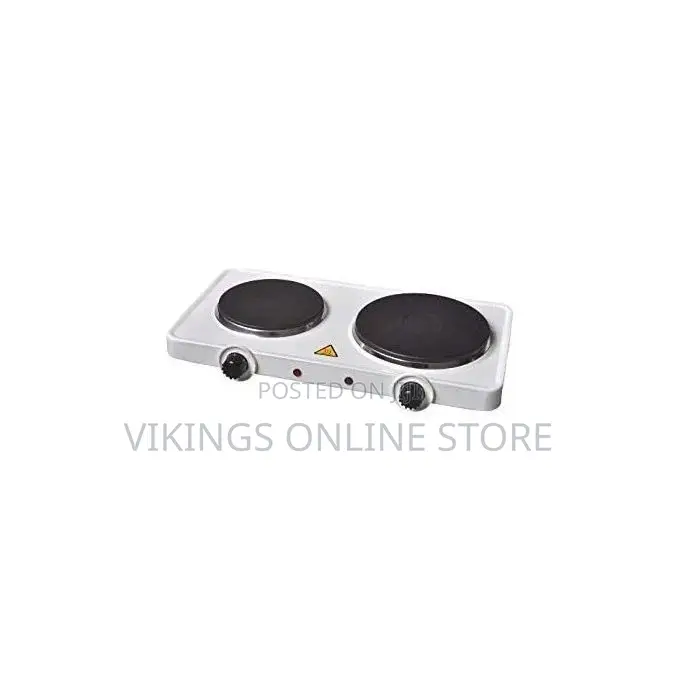 1000W Electric Double Hot Plate – White