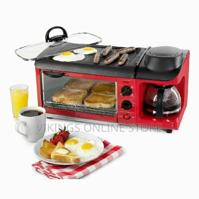 Avinas Home Multi-Functional Breakfast Maker – Red Black