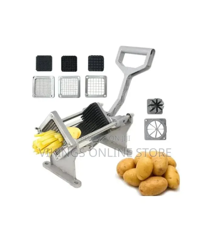 Commercial Potato Cutter Slicer-Silver.