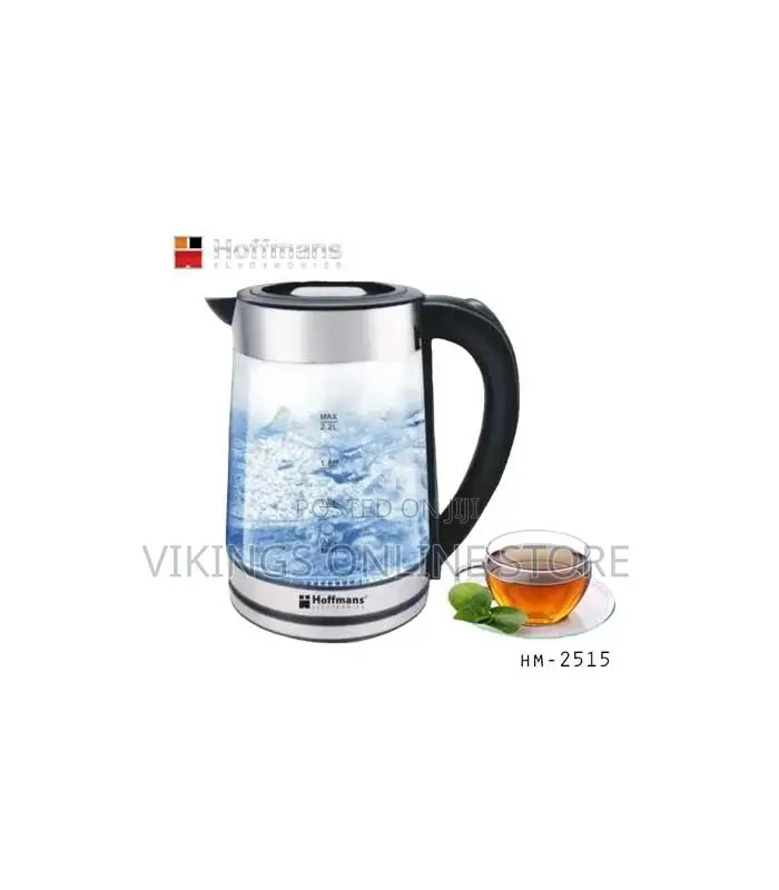 Hoffmans HM-2515, Electric Kettle, 2.2ltr, 2000W – Glass