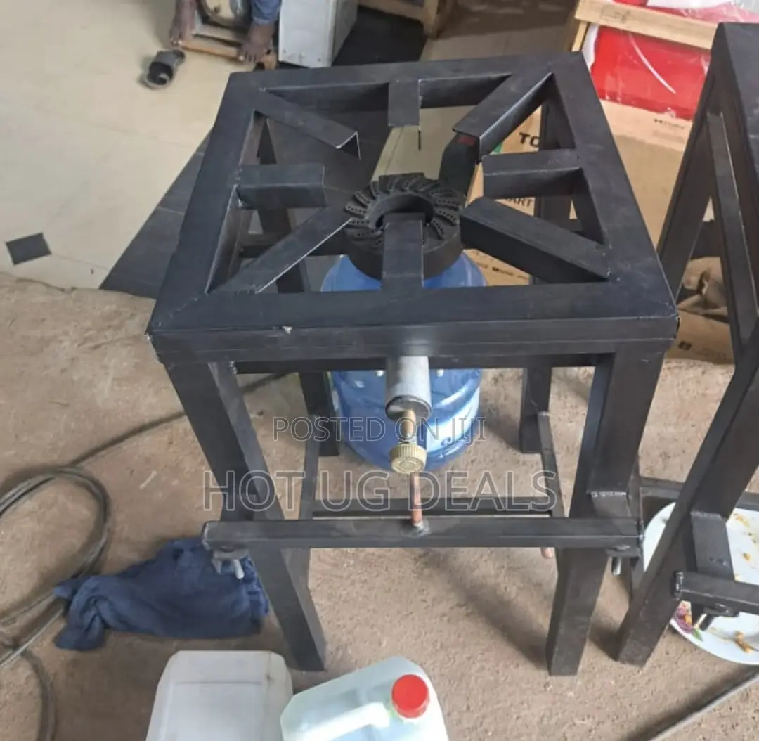Single Commercial Gas Burner Cooker - Black