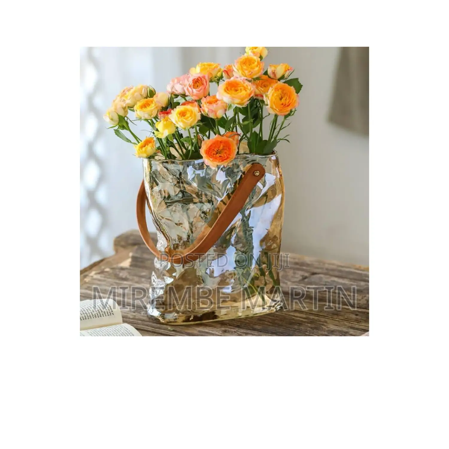 Flower Glass Handbag Vase.