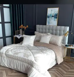 6pc King-Size Duvet Bedcover Off-White
