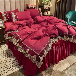 12 Pc Cotton Bedcover Maroon