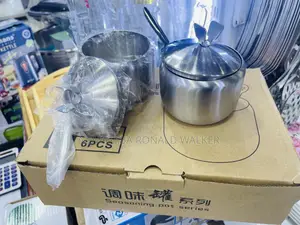 Stainless Steel Sugar Bowl With Spoon