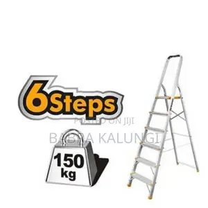 Ingco Aluminum Household Ladder 6steps _ Silver