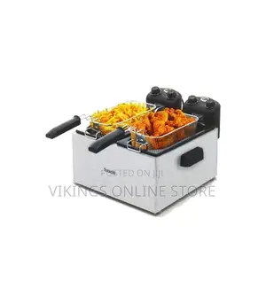 Saachi Double Deep Fryer 6.0liters – Silver