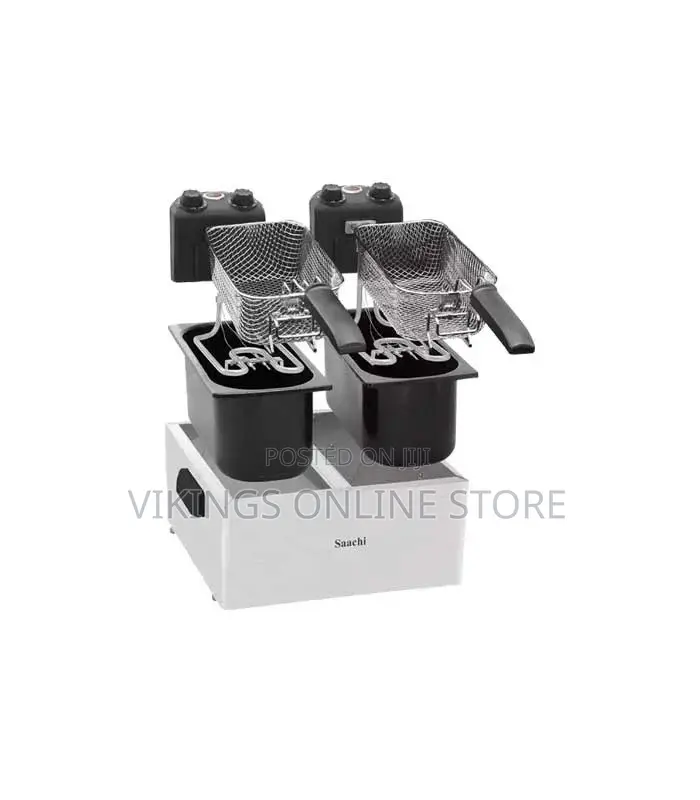 Saachi Double Deep Fryer 6.0liters – Silver