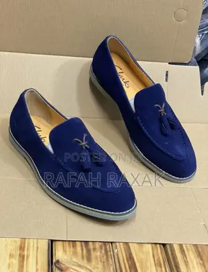 Original Men’S Blue Clarks Suede Loafers