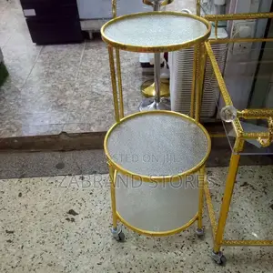 Goldline Glass Living Room Trolly