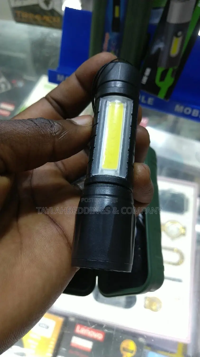 Torch Flashlight, Black Water Proof Rechargeable