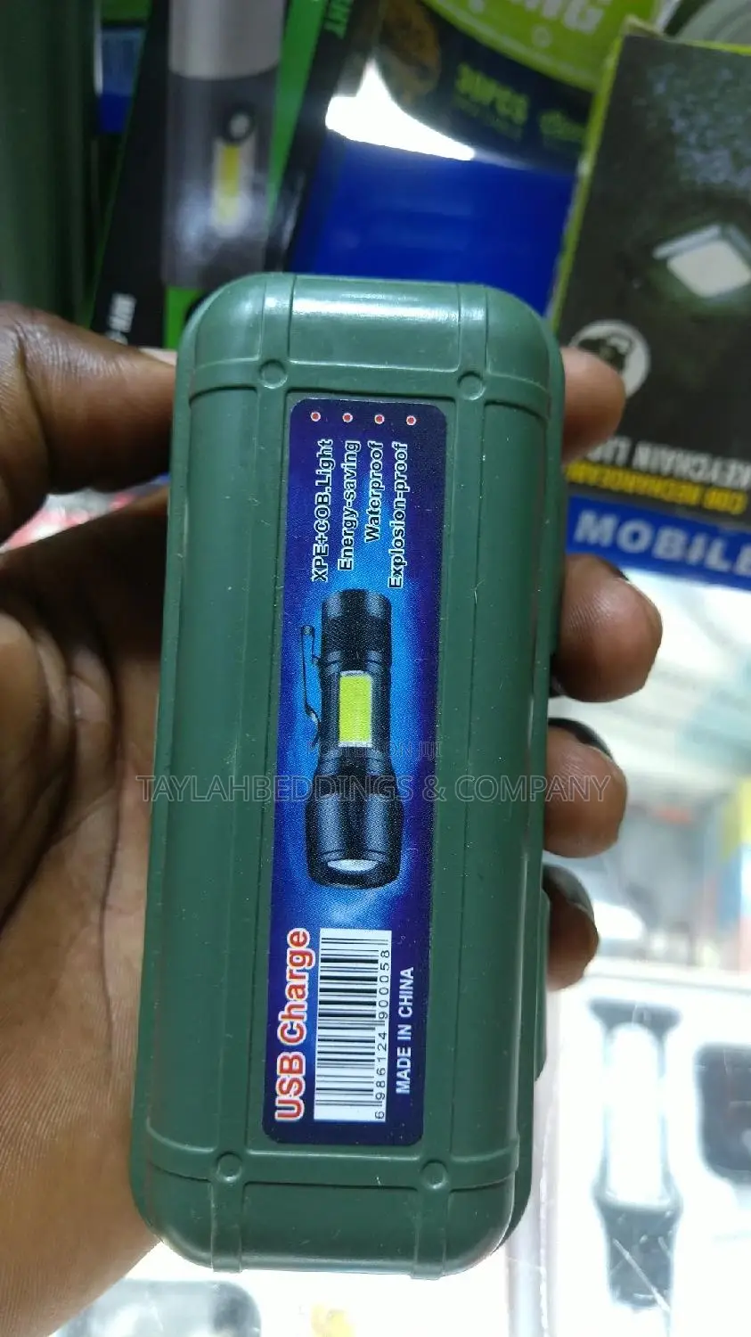 Torch Flashlight, Black Water Proof Rechargeable