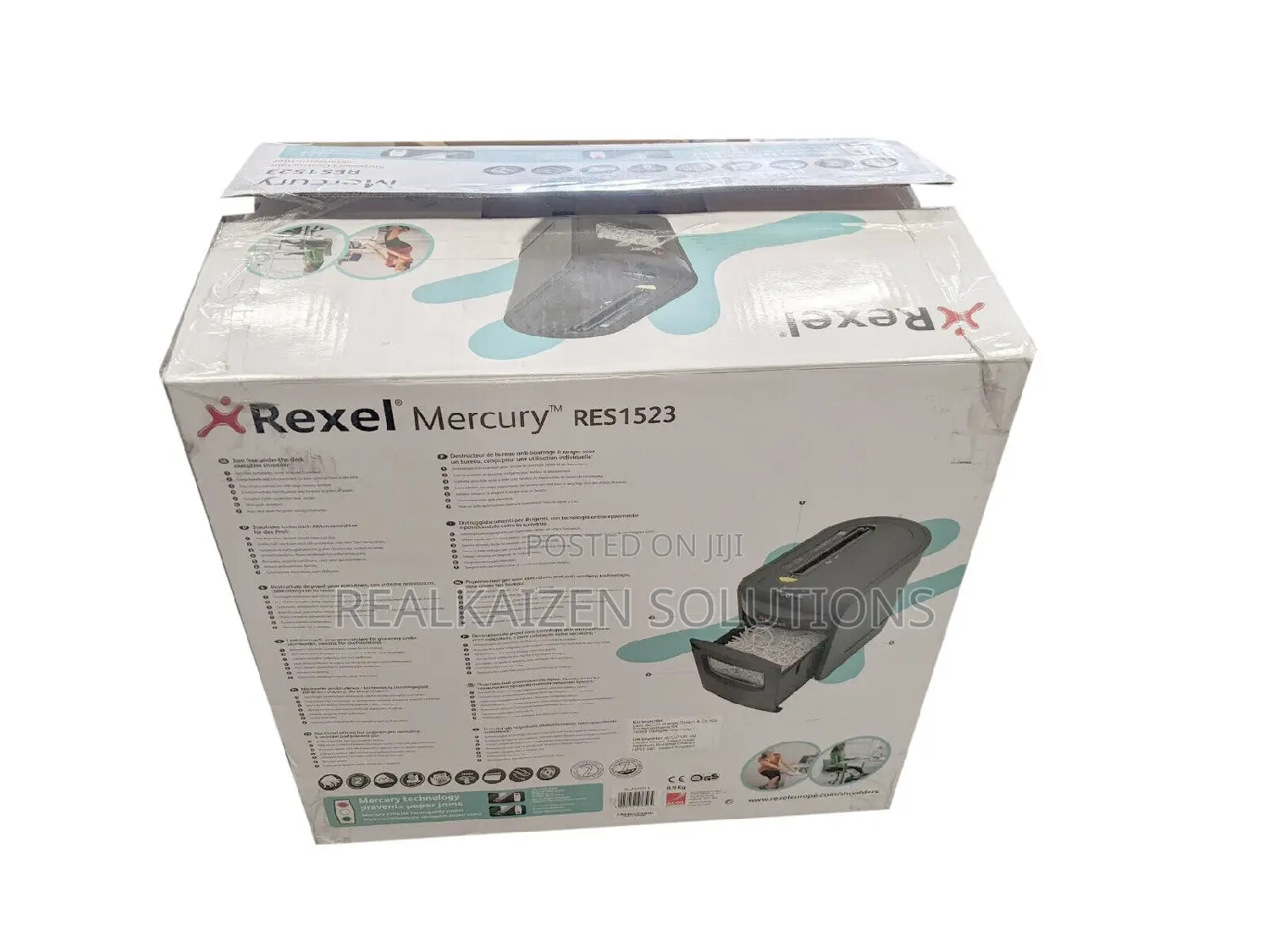REXEL 23L Mercury RES1523 15 Sheet Strip Cut Paper Shredder
