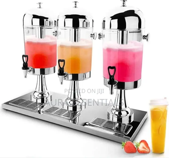 24 Litre / Triple Juice Dispenser Can- Silver