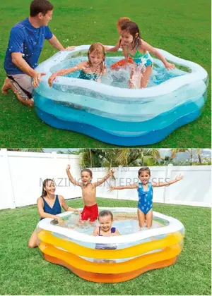 1.85x1.8mtrsx53cm Intex Family Inflatable Kids Swiming Pool