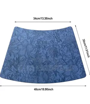 12 PCS Leather Fan-,Shaped Table Washable Placemats