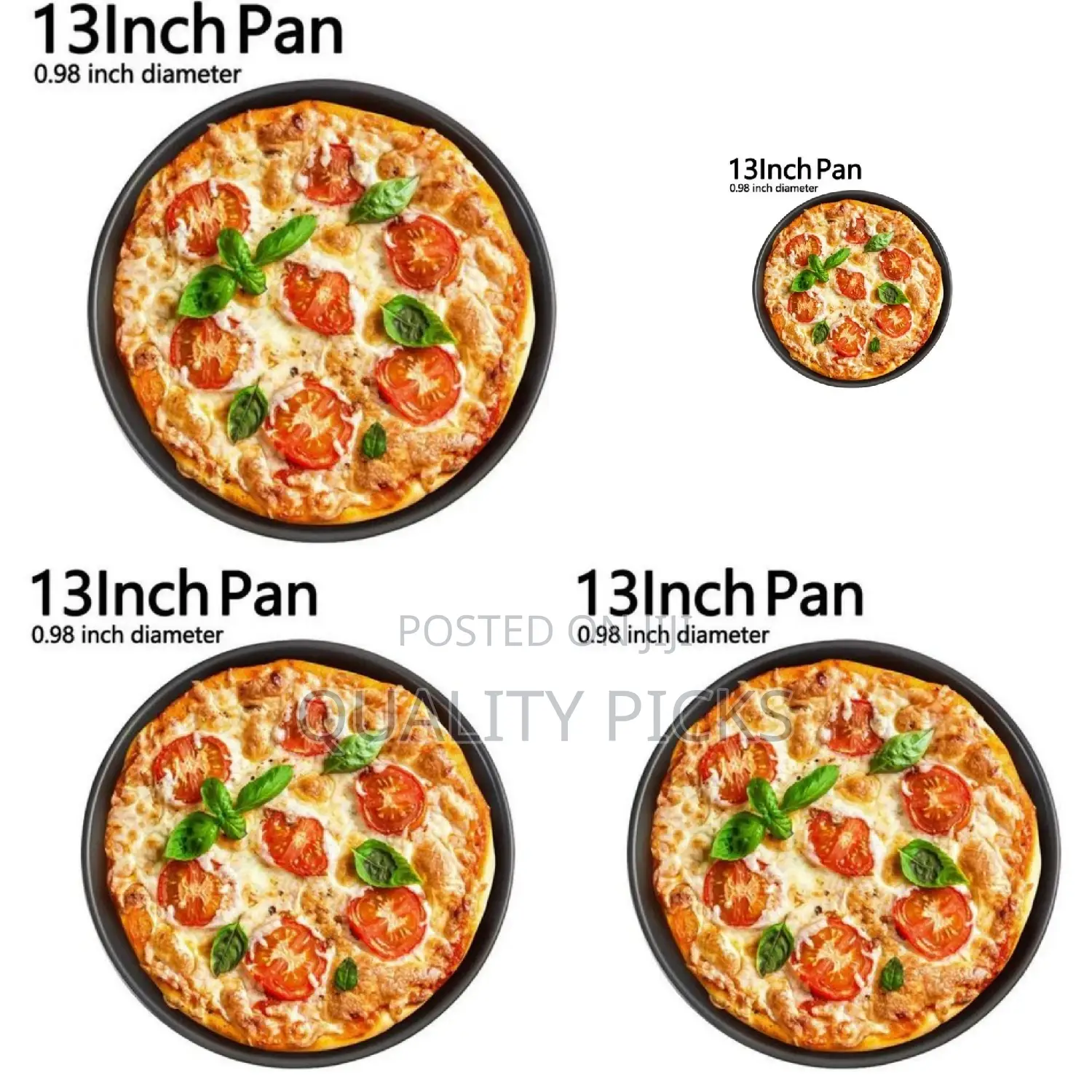 Black Pizza Tray
