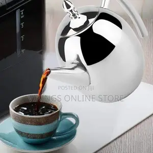 Stainless Steel Teapot, 1 Litre Teapot, Coffee Pot,