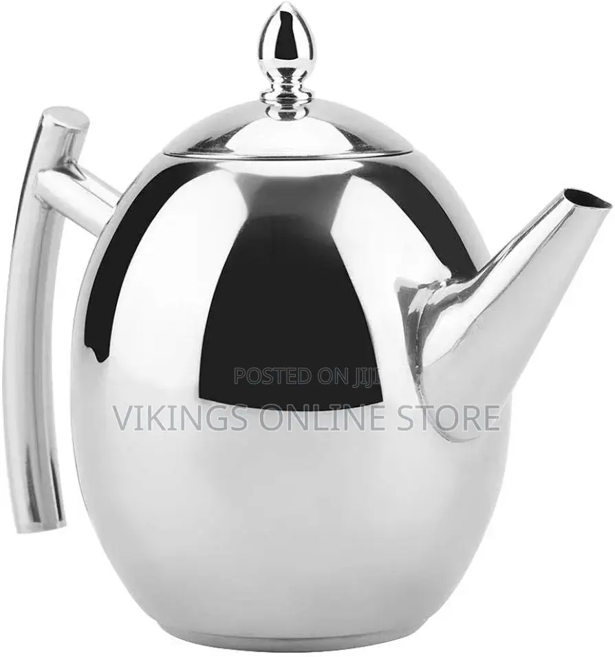 Stainless Steel Teapot, 1 Litre Teapot, Coffee Pot,