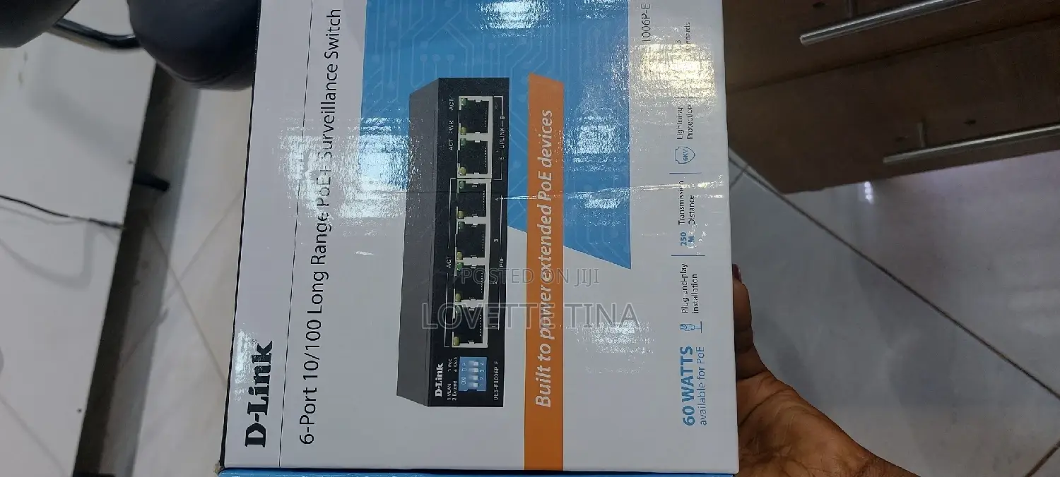 Dlink 6port 10/100 Long-Range POE + Surveillance Switch