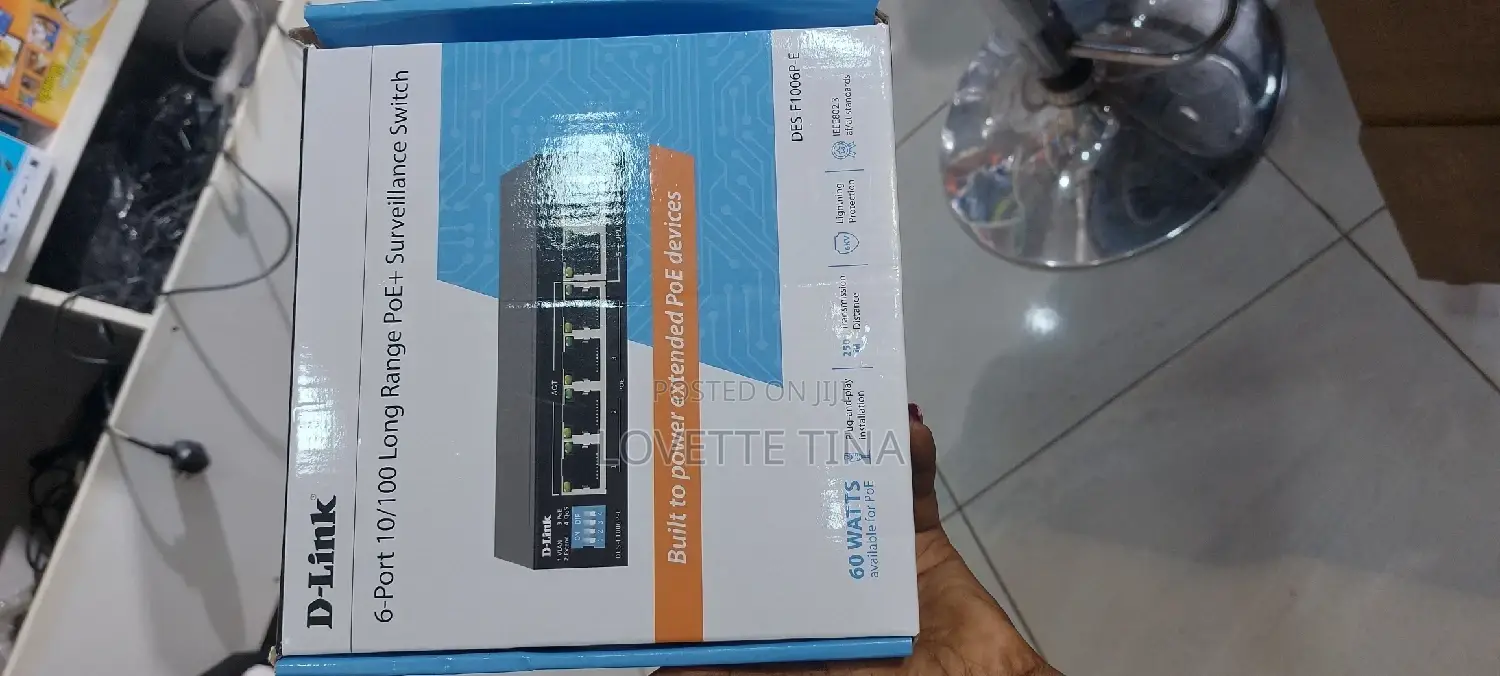Dlink 6port 10/100 Long-Range POE + Surveillance Switch