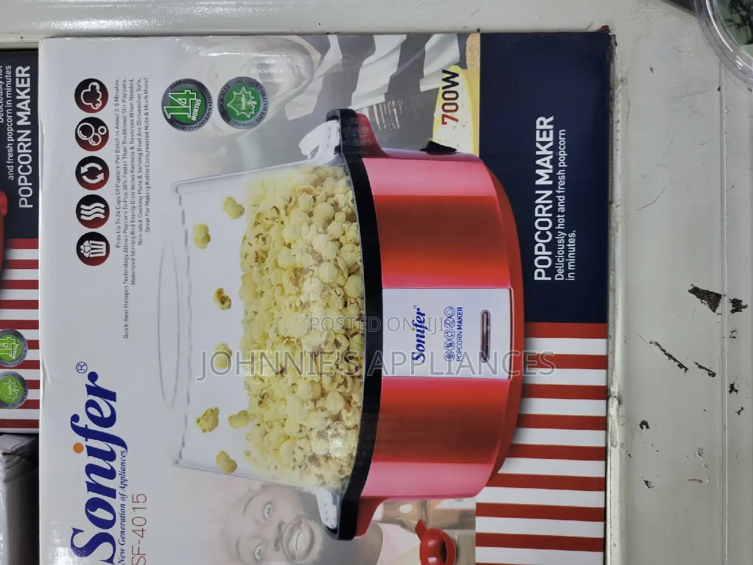 Sonifer Electric Popcorn Maker Machine With Big Bowl