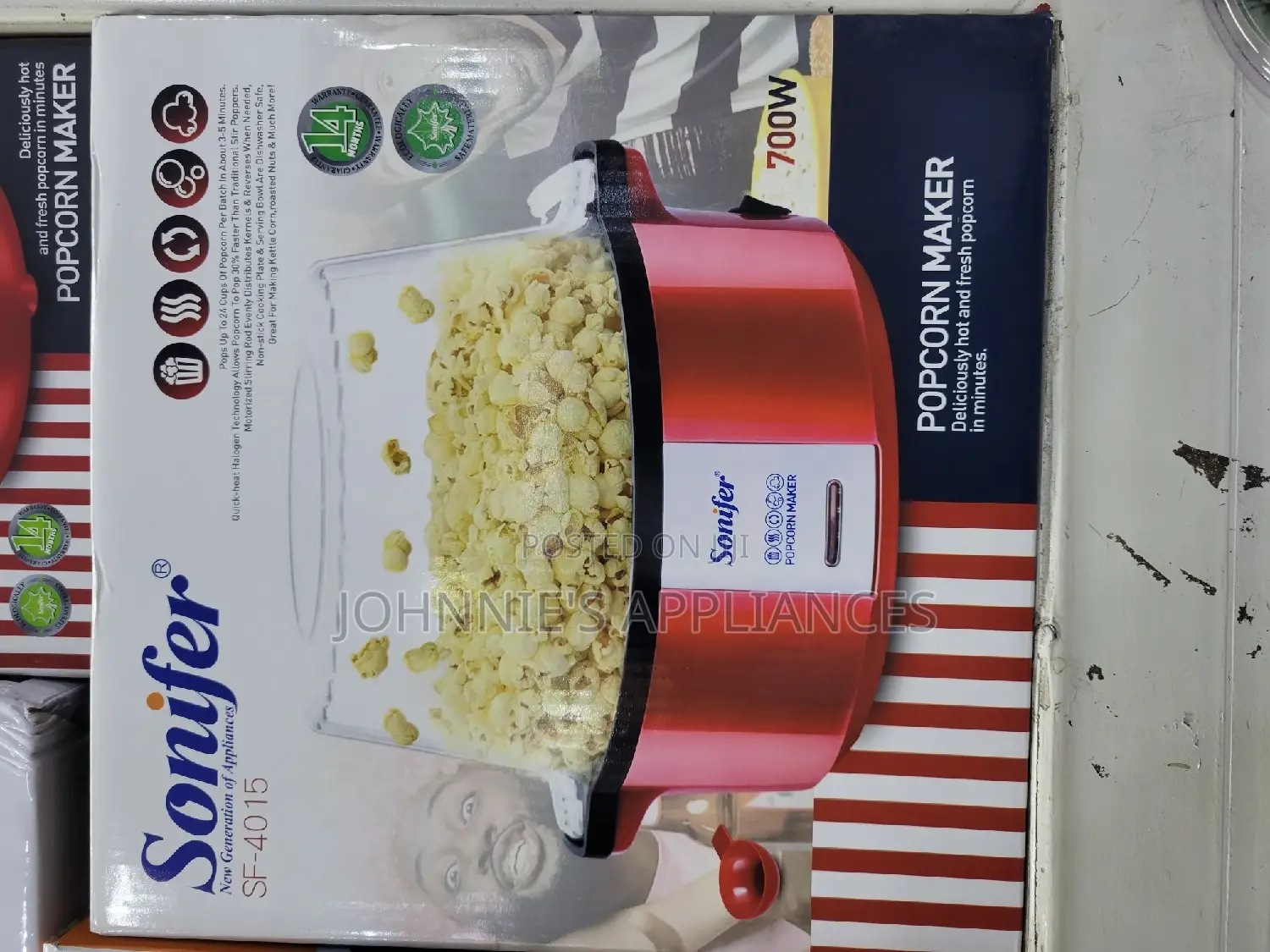 Sonifer Electric Popcorn Maker Machine With Big Bowl