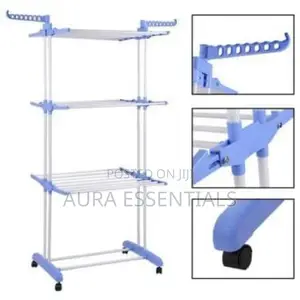 Foldable 3 Layer Clothes Hanger Dryer Stand Rack