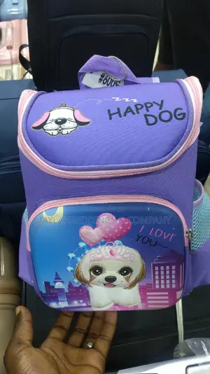 Cute Cartoon Happy Dog Girls School Bags Backpacks
