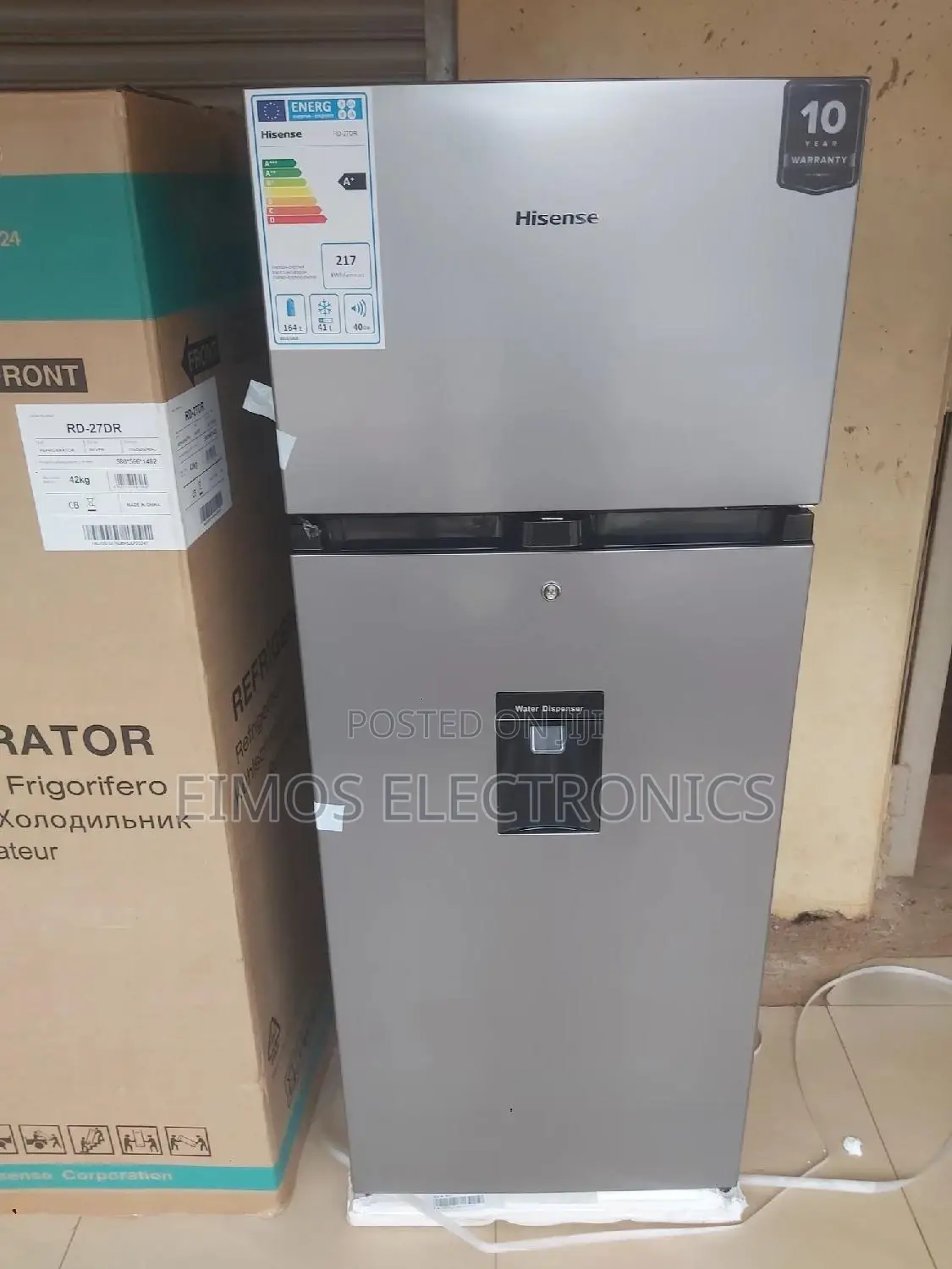 270 Litres Hisense Fridge Double Door