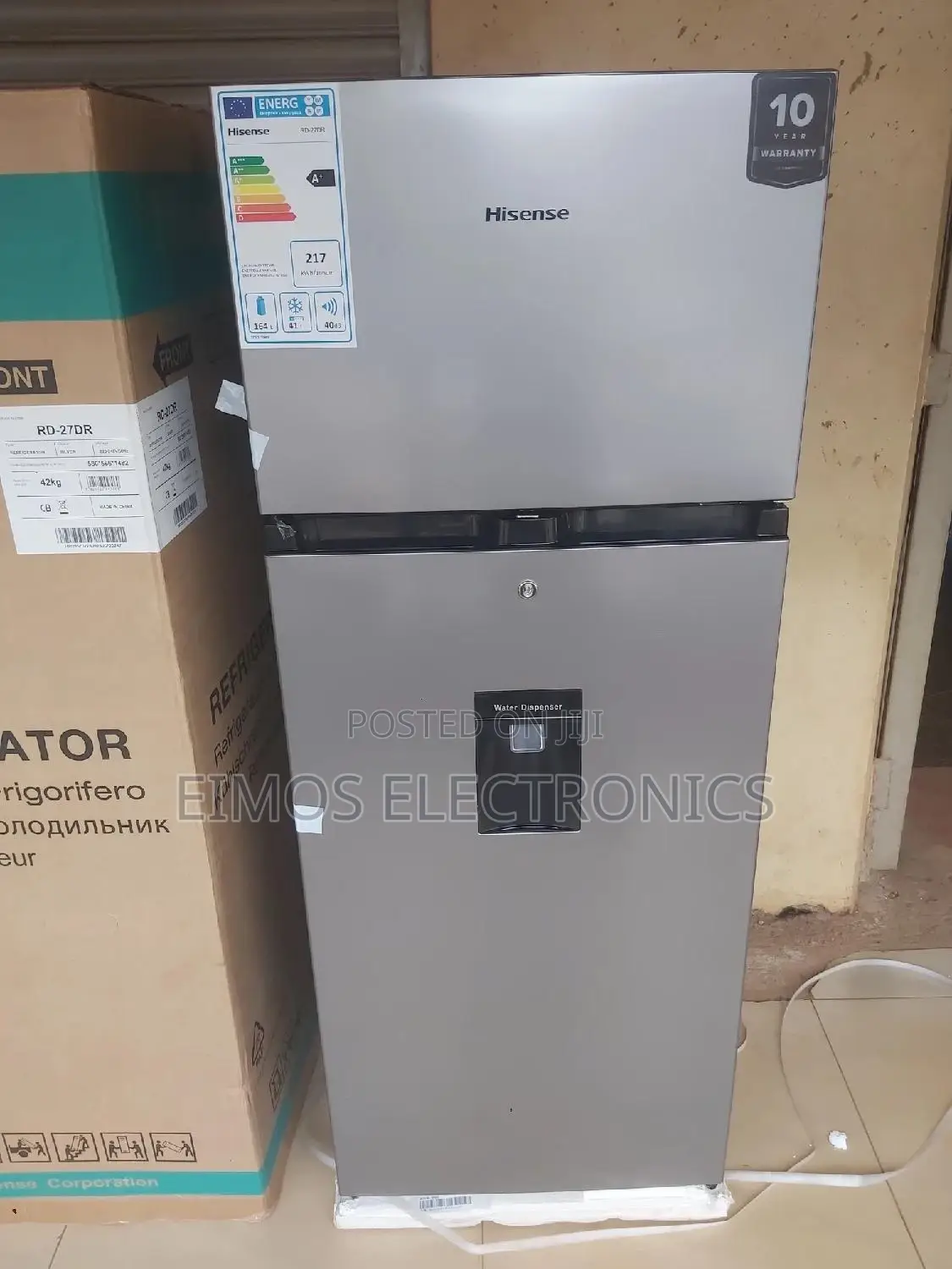 270 Litres Hisense Fridge Double Door