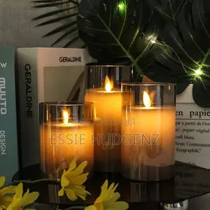 3pc Set Led Candles With Remote