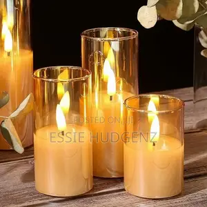 3pc Set Led Candles With Remote