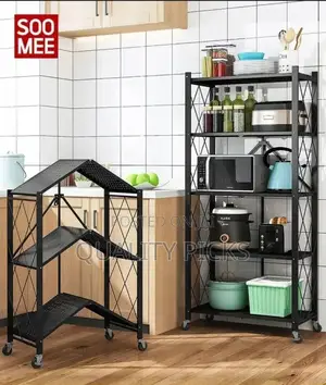 Metallic Movable Kitchen Storage Rack