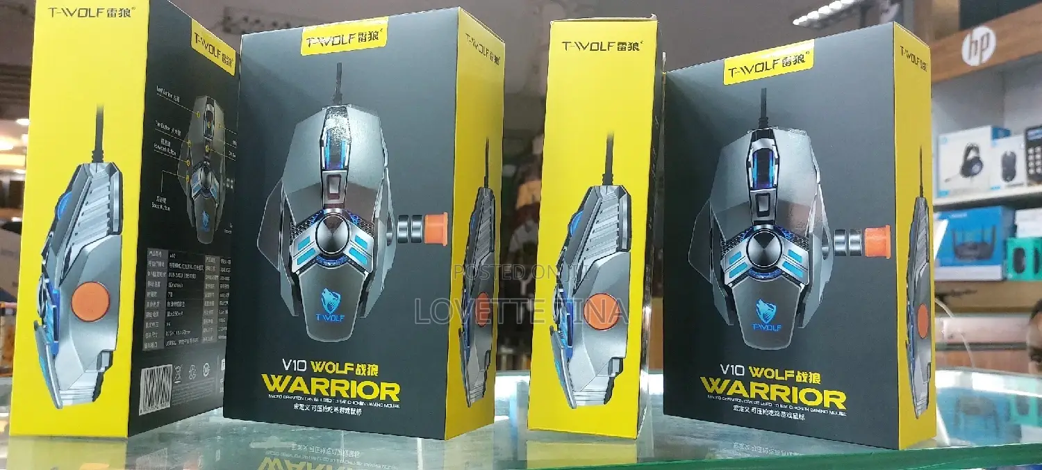 Gaming Usb V10 Wolf Warrior Mouse