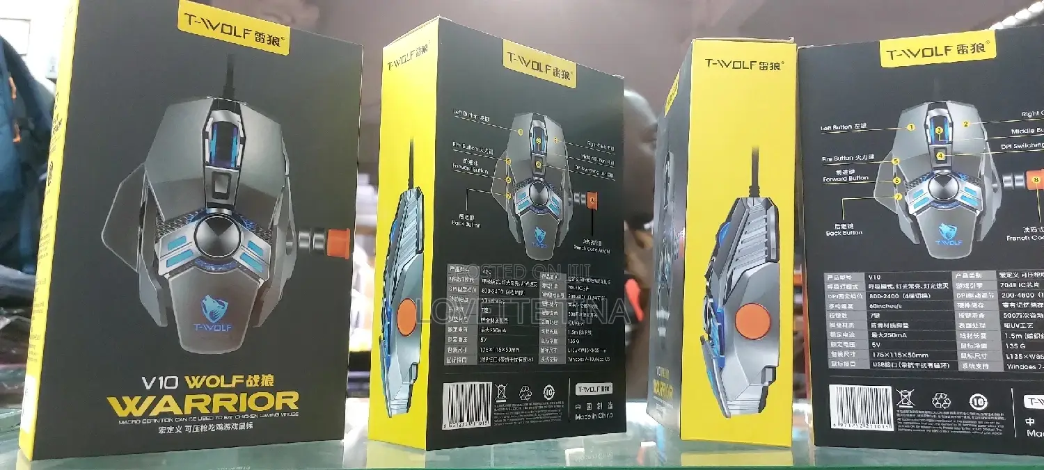 Gaming Usb V10 Wolf Warrior Mouse