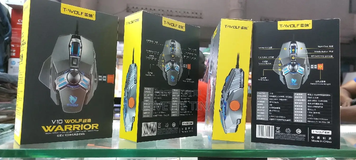 Gaming Usb V10 Wolf Warrior Mouse