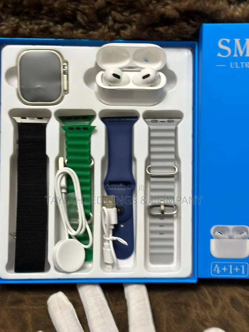 4+1+1ultra Smart Watch (Black )