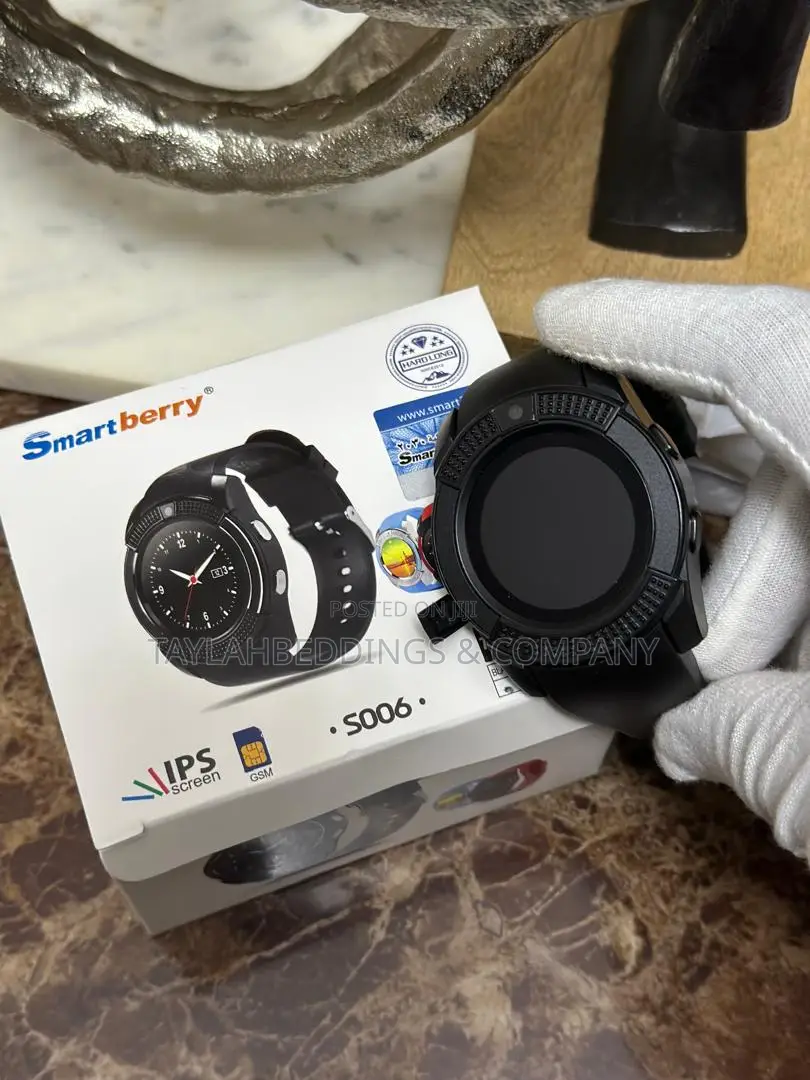 Smartwatch Touch Screen With Camera/Sim Card Slot-Black