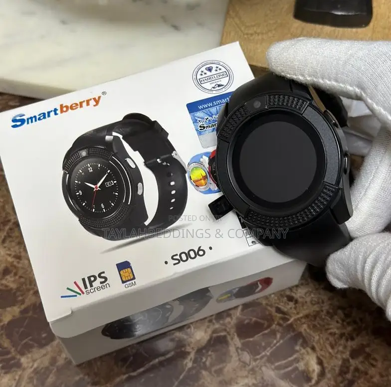Smartwatch Touch Screen With Camera/Sim Card Slot-Black