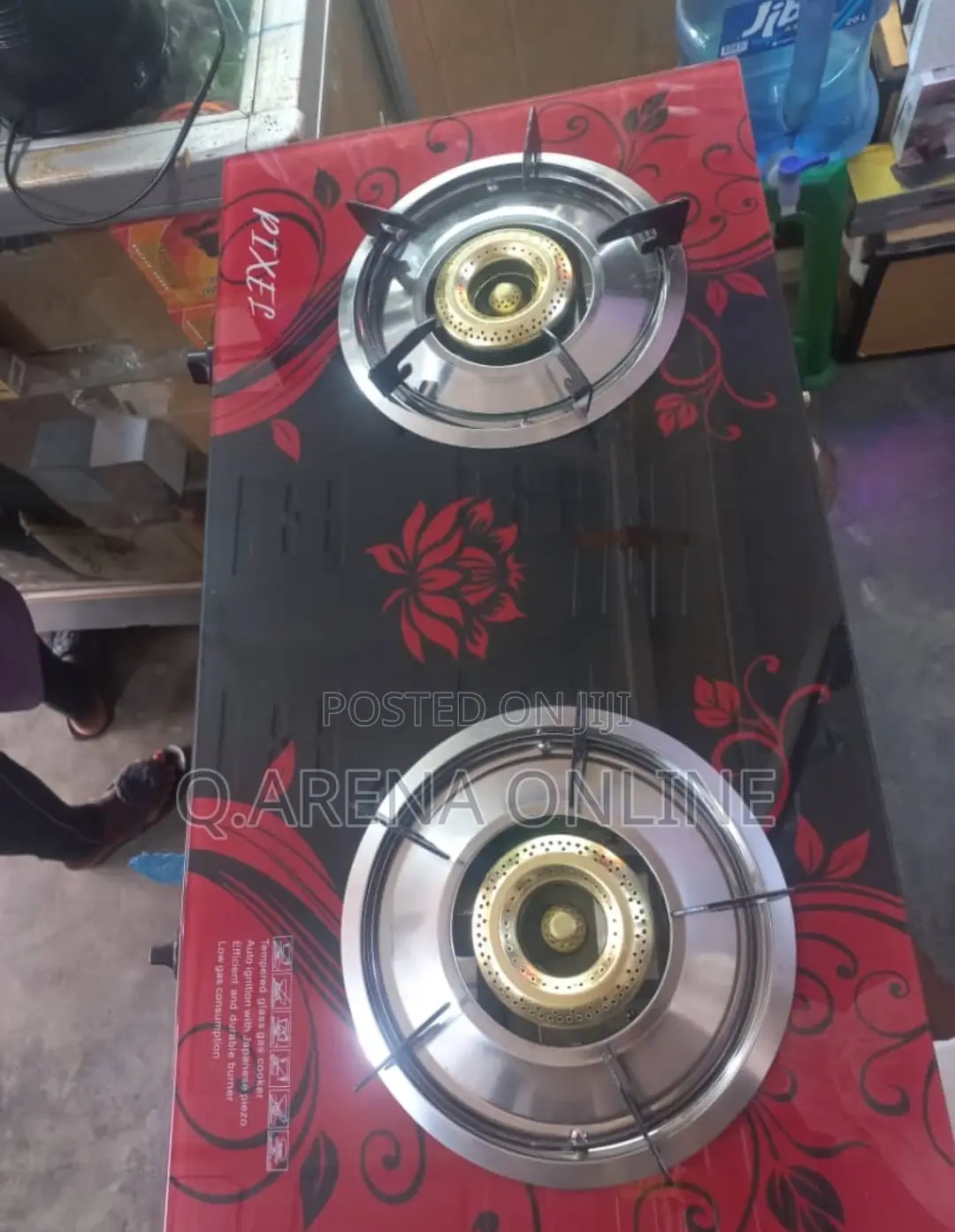 Two Plate Glass Top Gas Cooker