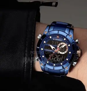 Original Blue Men’S Stainless Steel NAVIFORCE Watch