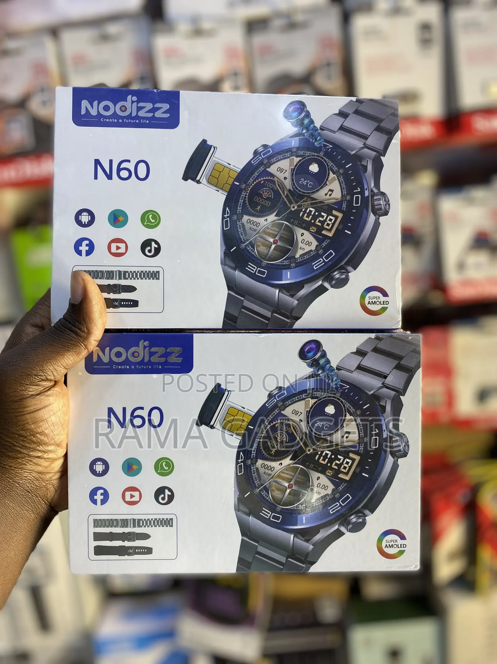 Amoled N60 Nodizz Smart Watch for Android Ios, 1.39 Inch
