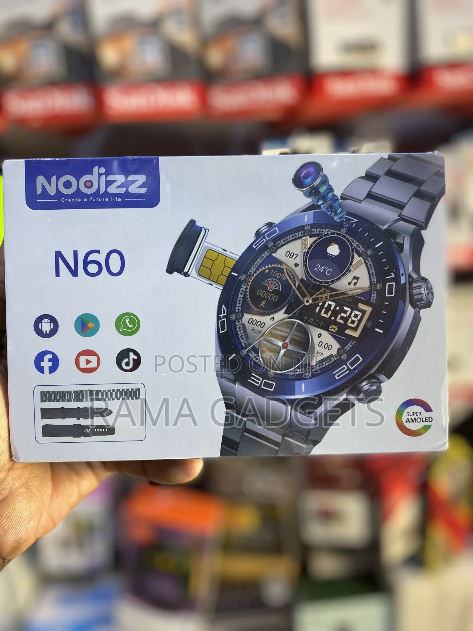 Amoled N60 Nodizz Smart Watch for Android Ios, 1.39 Inch